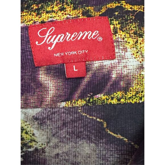 SUPREME Marble Silk Shirt Size: L - Picture 4 of 6